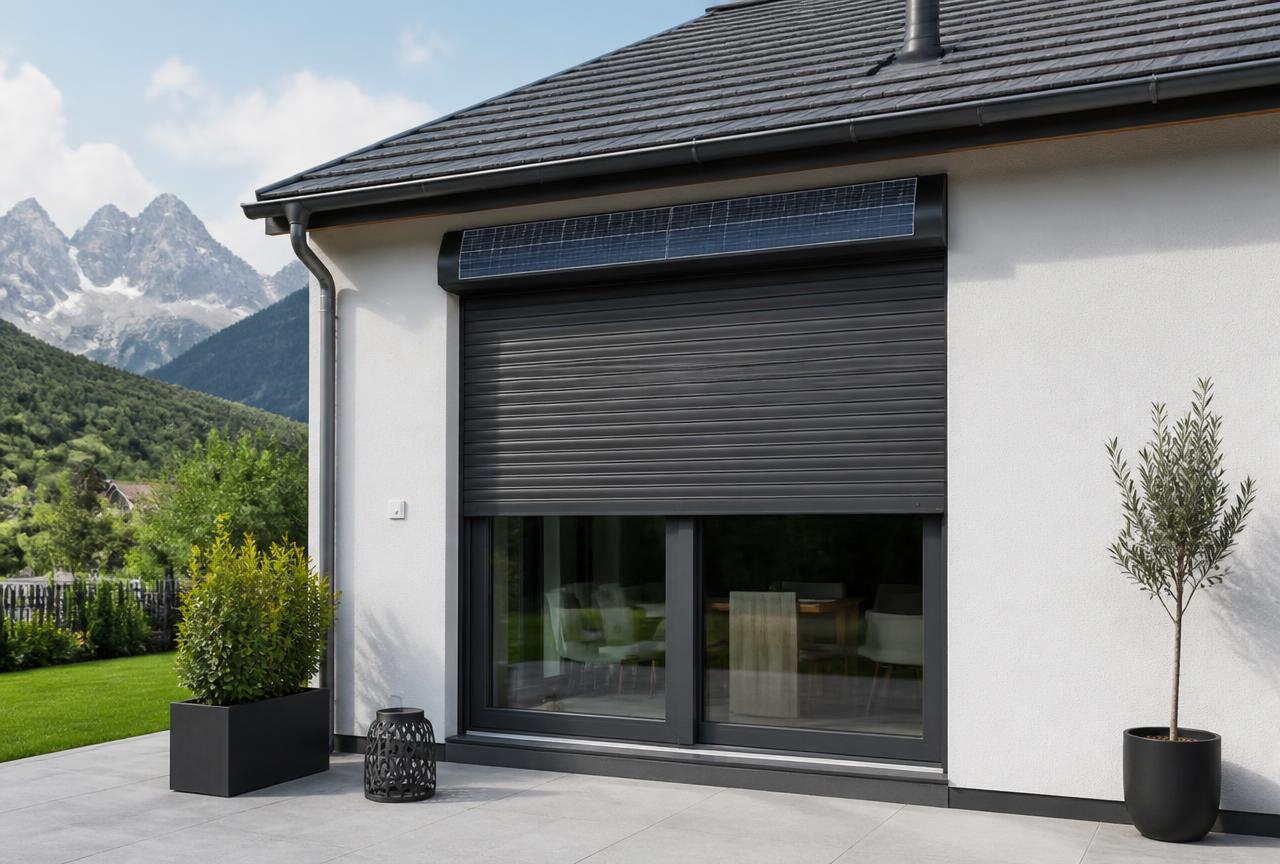 Volet roulant solaire installé sur une maison en Haute-Savoie